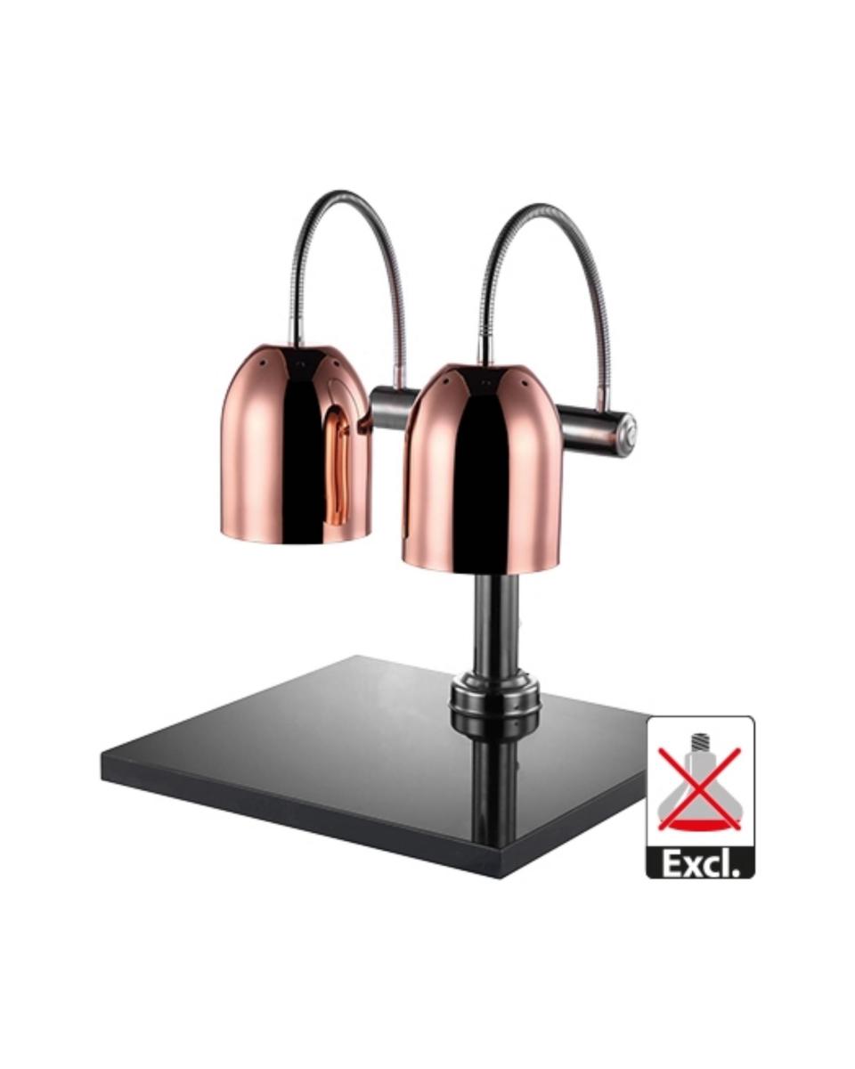 Wärmelampen - 50 x 45 cm - 2 Lampen - Kupfer - Caterchef - 688263