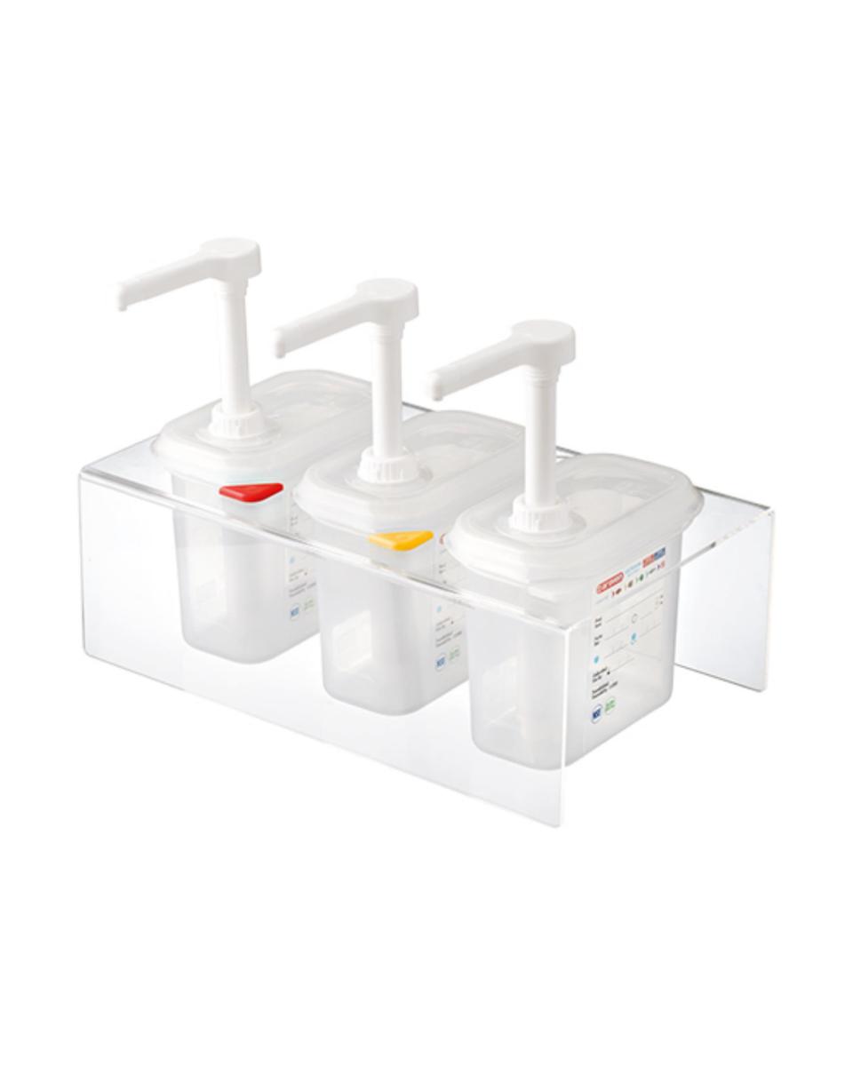 Saucen/Dressing Spender - 3 x 1/9 GN - Araven - 962155
