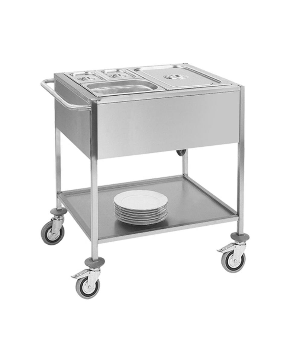 Bain Marie Wagen - 2/1 GN - CaterChef - 710052