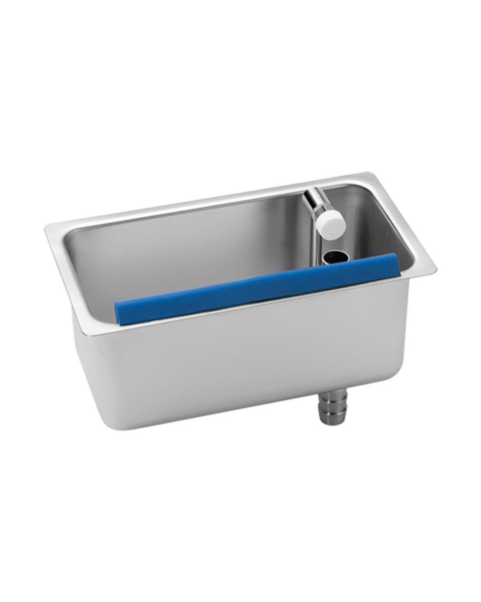 Eisbehälter - Edelstahl - Eingebaut - H 9 x 22 x 12 cm - 040114