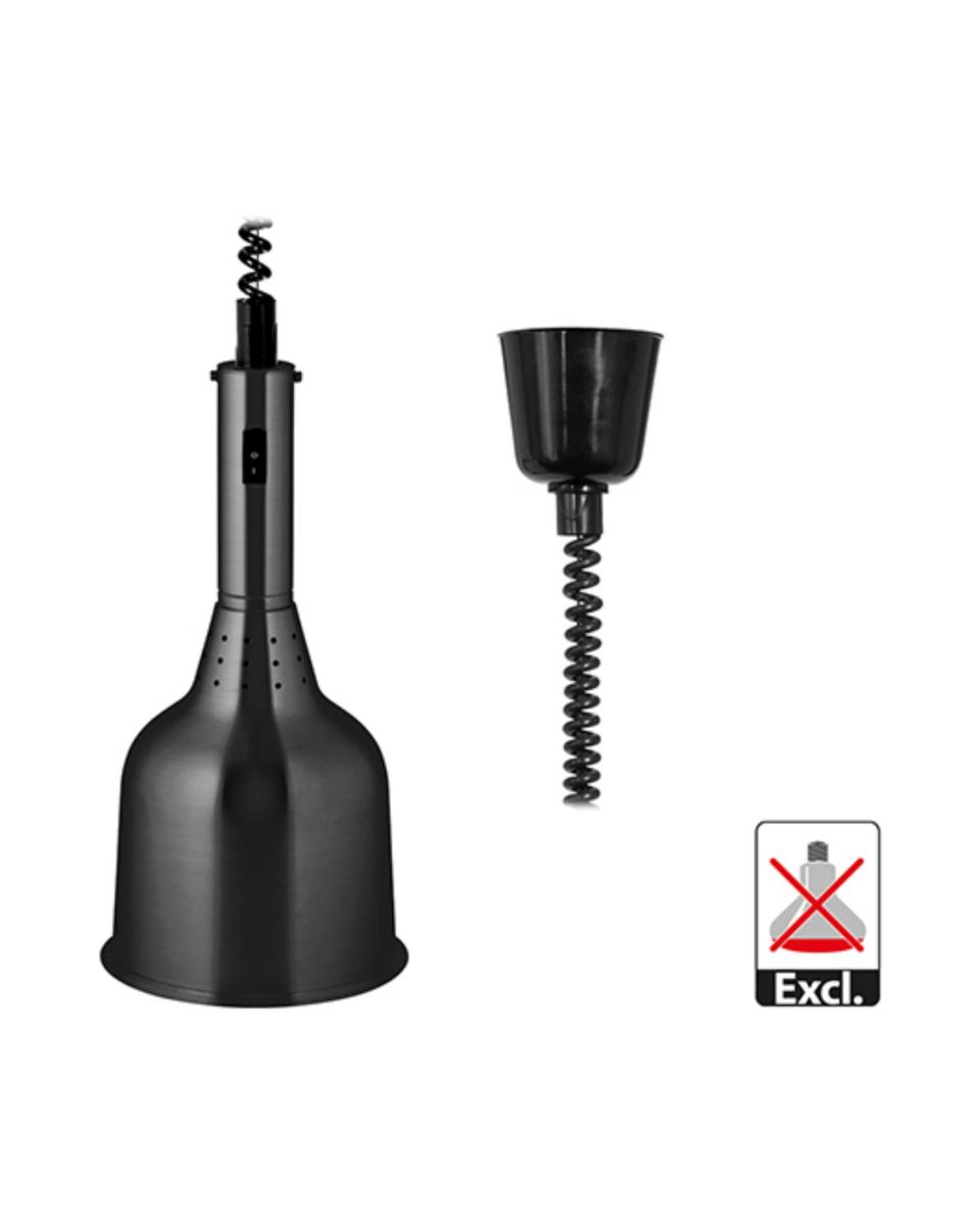 Wärmelampe 18 cm - Höhenverstellbar - Schwarz - 093024