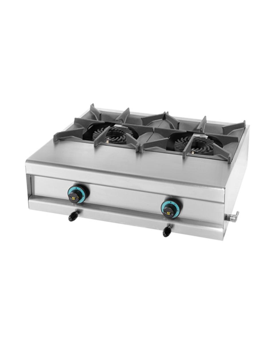 Hockerkocher / Gasbrenner Erdgas 2 Brenner - 321202