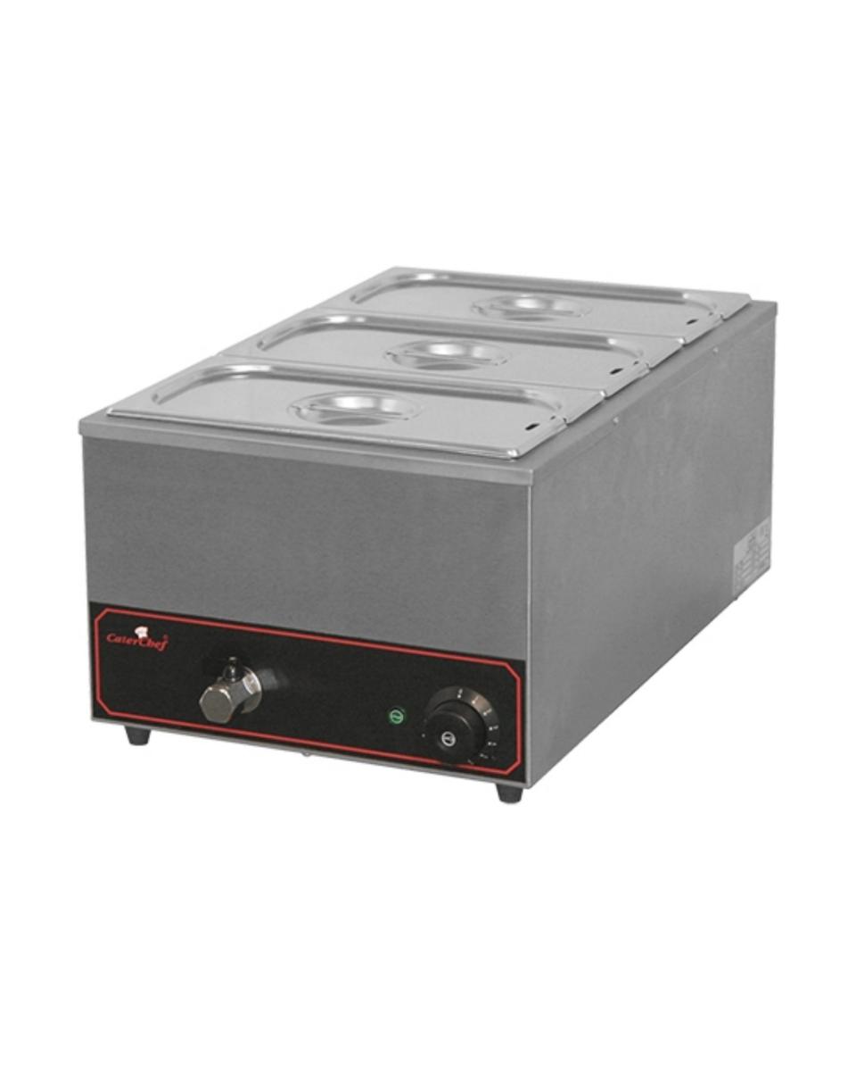 Bain Marie - 3 x 1/3 GN - Mit Ablasshahn - Cater Chef - 688031
