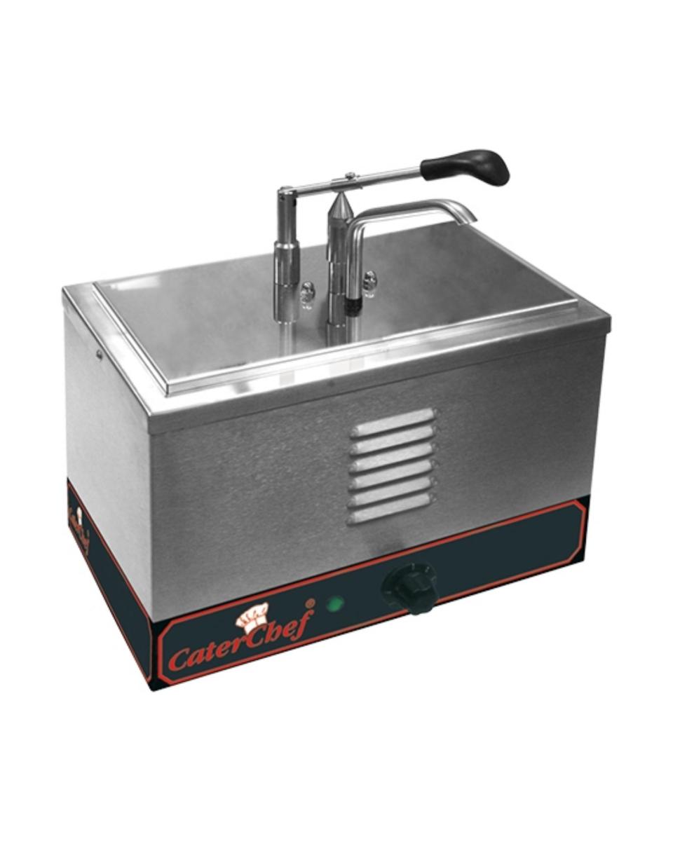 Soßenwärmer – H 27 x 36,5 x 27,5 cm – 5 kg – 220–240 V – 1000 W – Edelstahl – 5,4 Liter – +0 °C / +90 °C – Caterchef – 688220