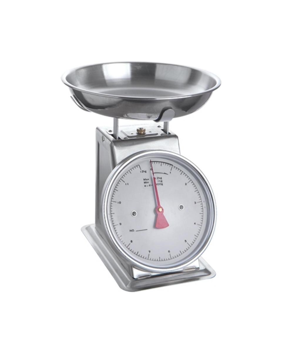 Waage - H 32,5 x 28 x 27 cm - 8 kg - Edelstahl - 859112