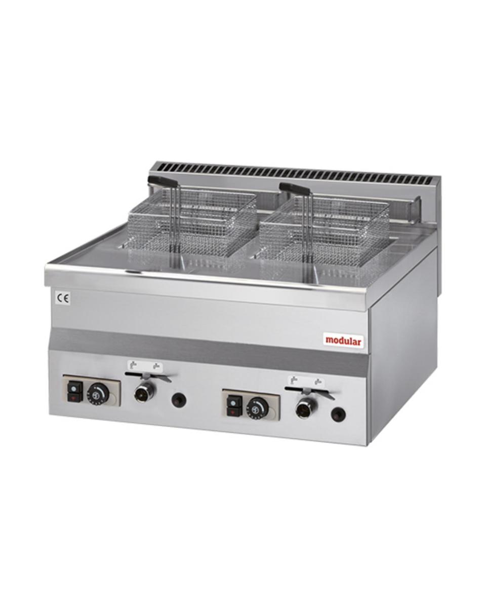Friteuse - 8L + 8L - Erdgas - 60x60 cm - Modular - 316652