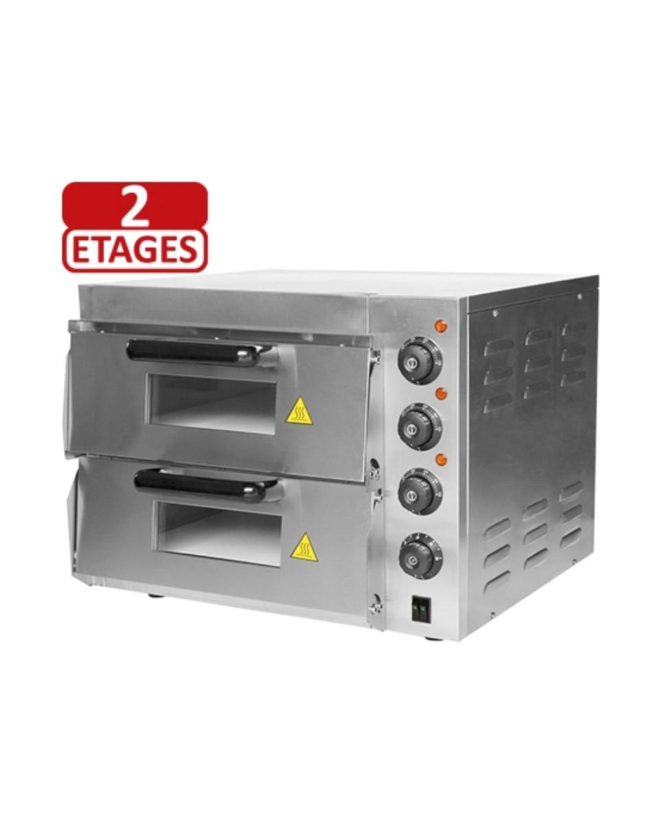 Pizzaofen - 40x40 + 40x40 cm - 230V - CaterChef - 688172