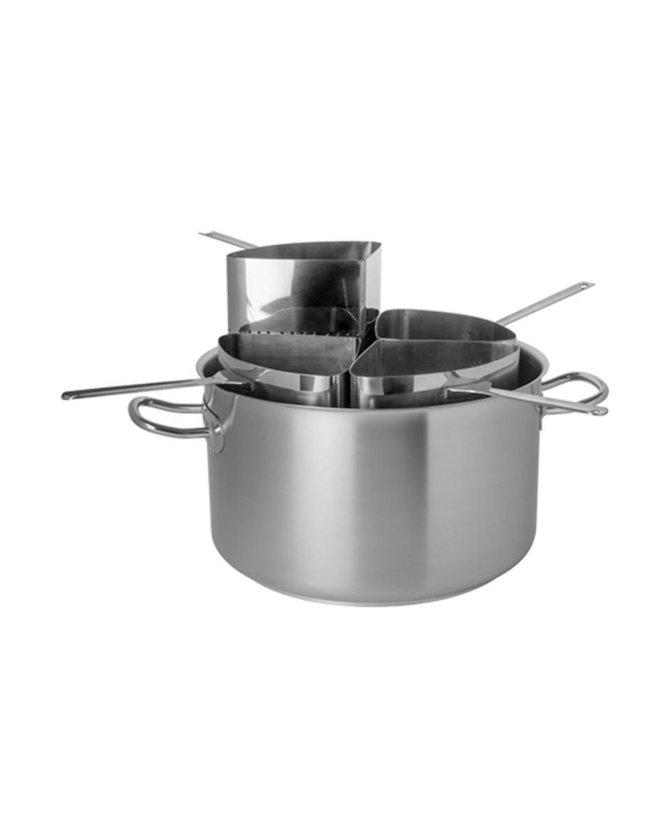Nudelauflauf – H 25 CM – 0,001 KG – Ø40 CM – Edelstahl 18/10 – 31,4 Liter – Pujadas – 720123