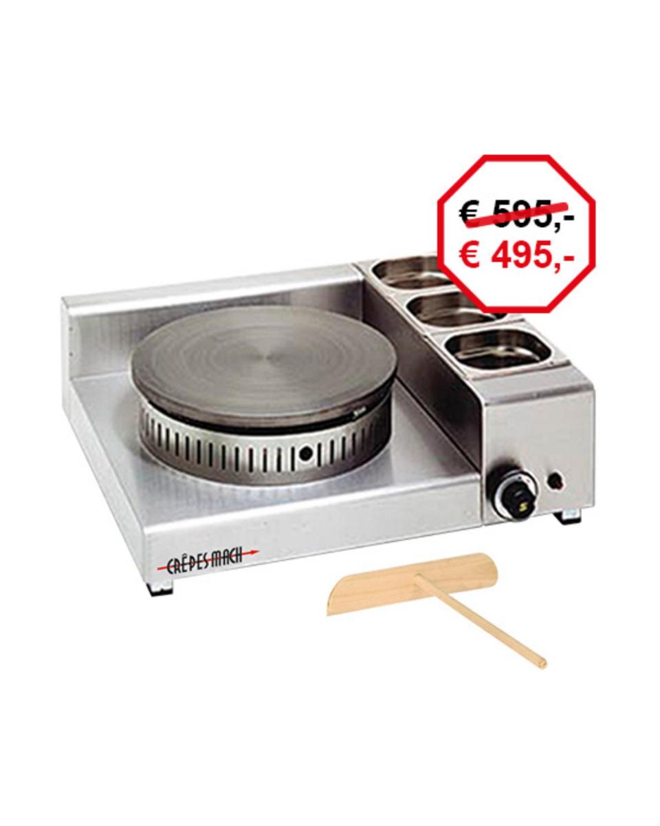 Crêpe-Backgerät – H 21 x 68 x 57 cm – 20 kg – Ø40 cm – Propangas – Gusseisen – Mach – 321410