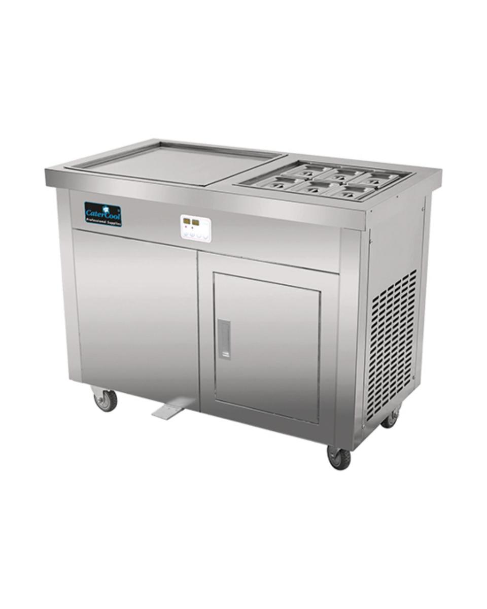 Eis-Teppanyaki – H 86,5 x 110 x 65 cm – 90 kg – 220–240 V – 1500 W – statisch – R410A – Edelstahl – +2 °C / -30 °C – CaterCool – 712045
