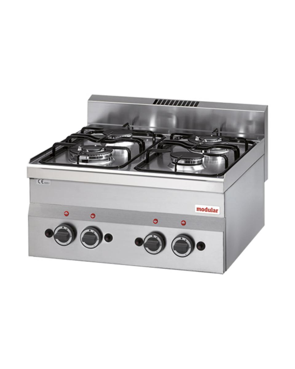 Kochgerät – H 28 x 60 x 60 cm – 17 kg – Propangas – 13,8 cm – Edelstahl – Gas – modular – 316612