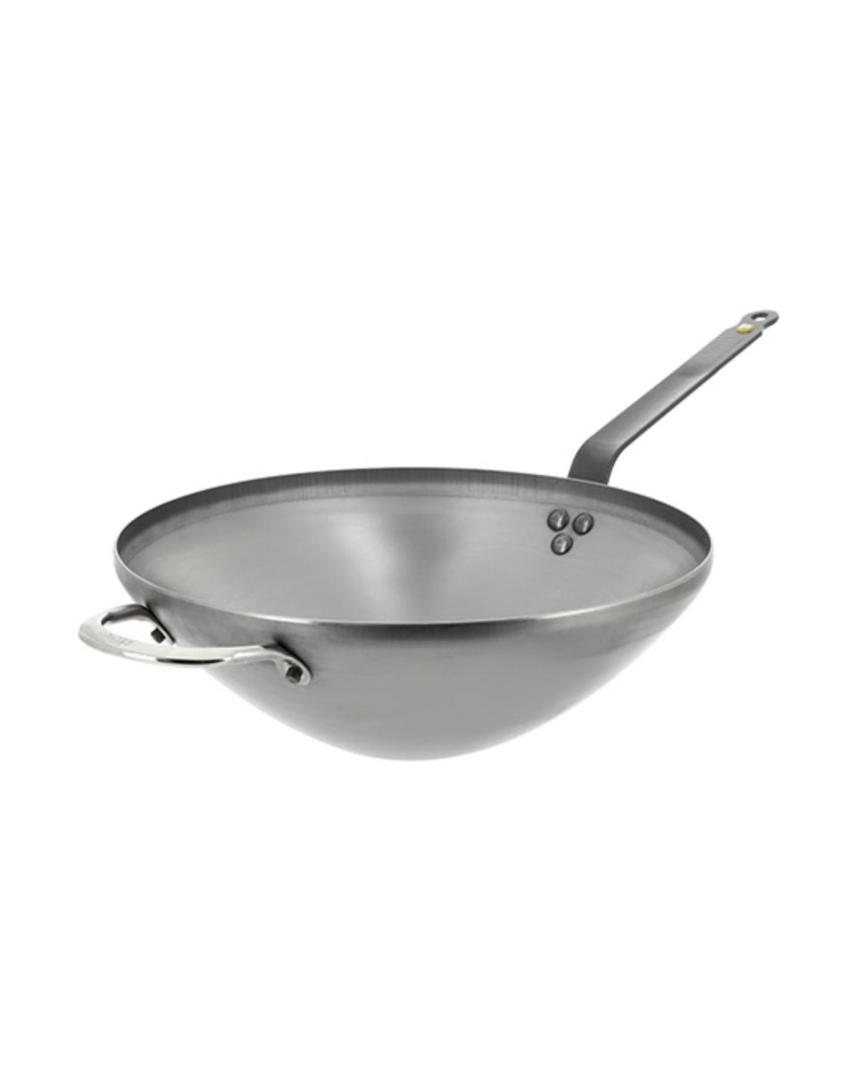 Wok - De Buyer - Stahlblech, komplett rund - 32 cm