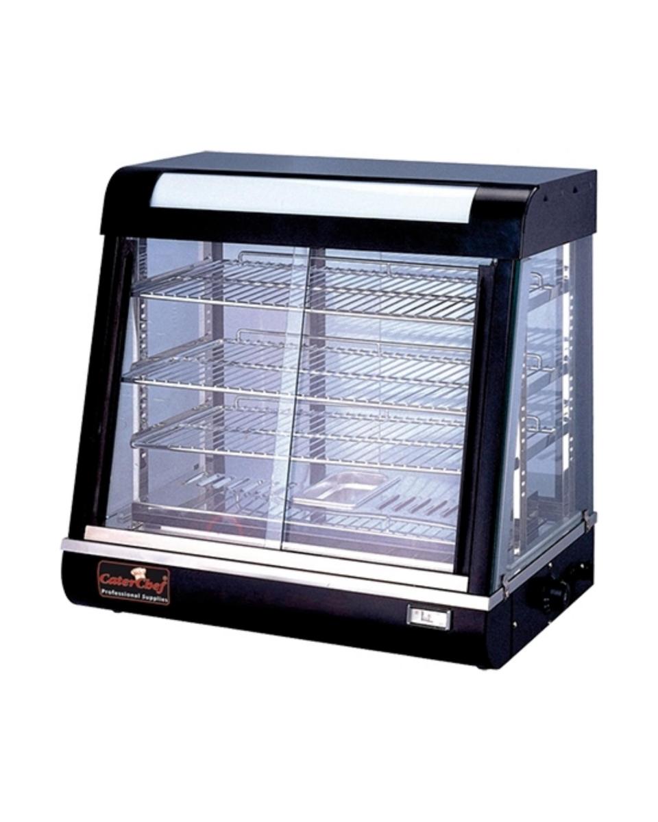 Warmhaltevitrine - Schwarz - CaterChef - 680070