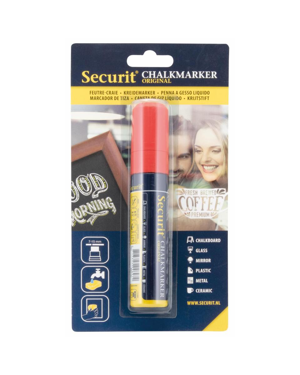 Kreidemarker - Blockspitze - Rot - 7-15 MM - Securit