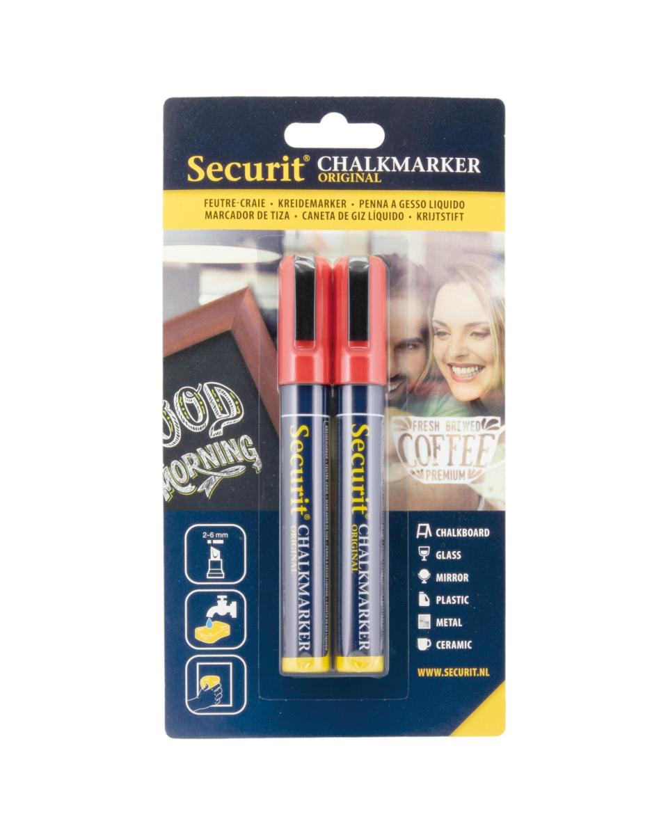 Kreidemarker – Klein – Rot – Securit – BL-SMA510-RD
