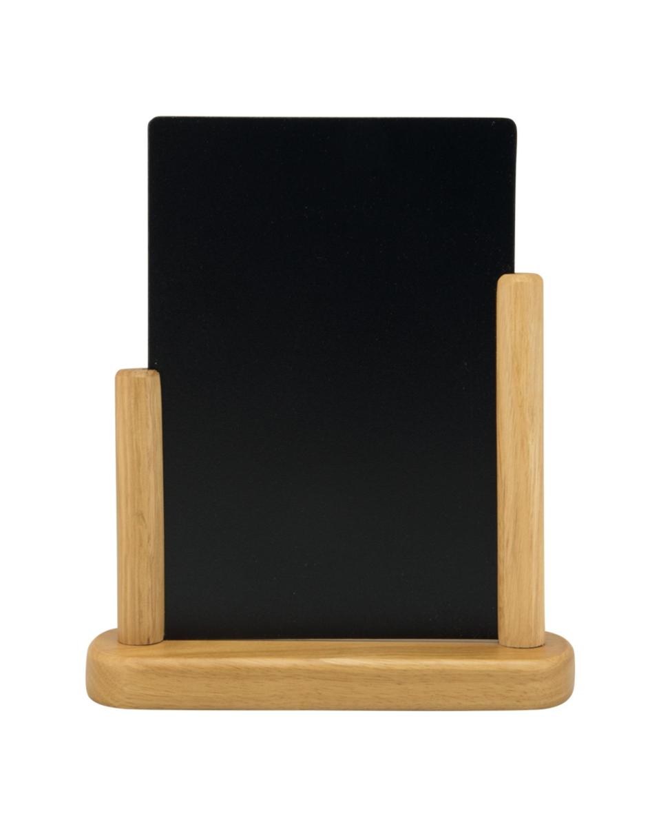 Elegante Tischkreidetafel - A5 - Teakholz - Securit