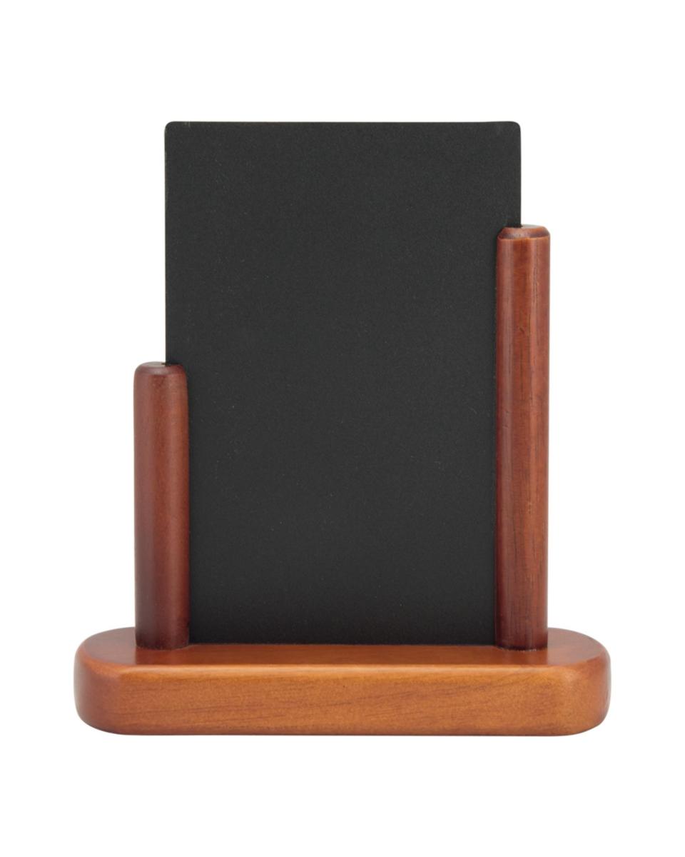 Elegante Tischkreidetafel - A6 - Mahagoni - Securit
