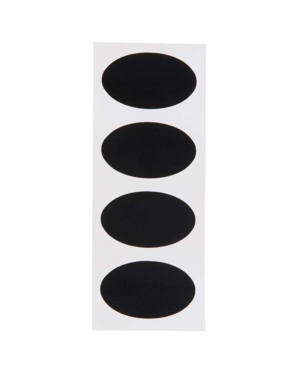 Tafel - Aufkleber - Oval - H 32 x 10,5 x 0,1 CM - Schwarz - Securit - CS-OVAL-8