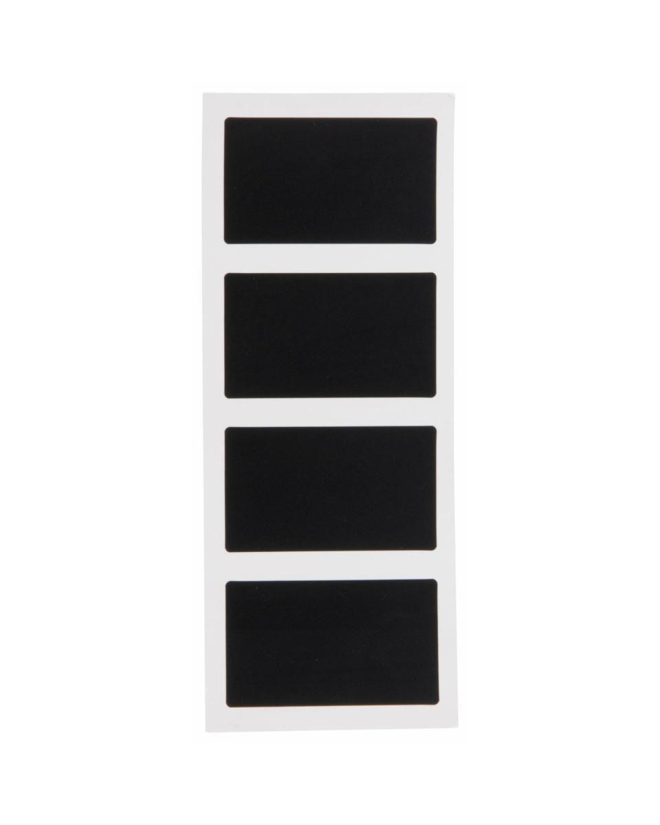 Chalkboard-Aufkleber - 8 Stück - Rechteck - Schwarz - Securit