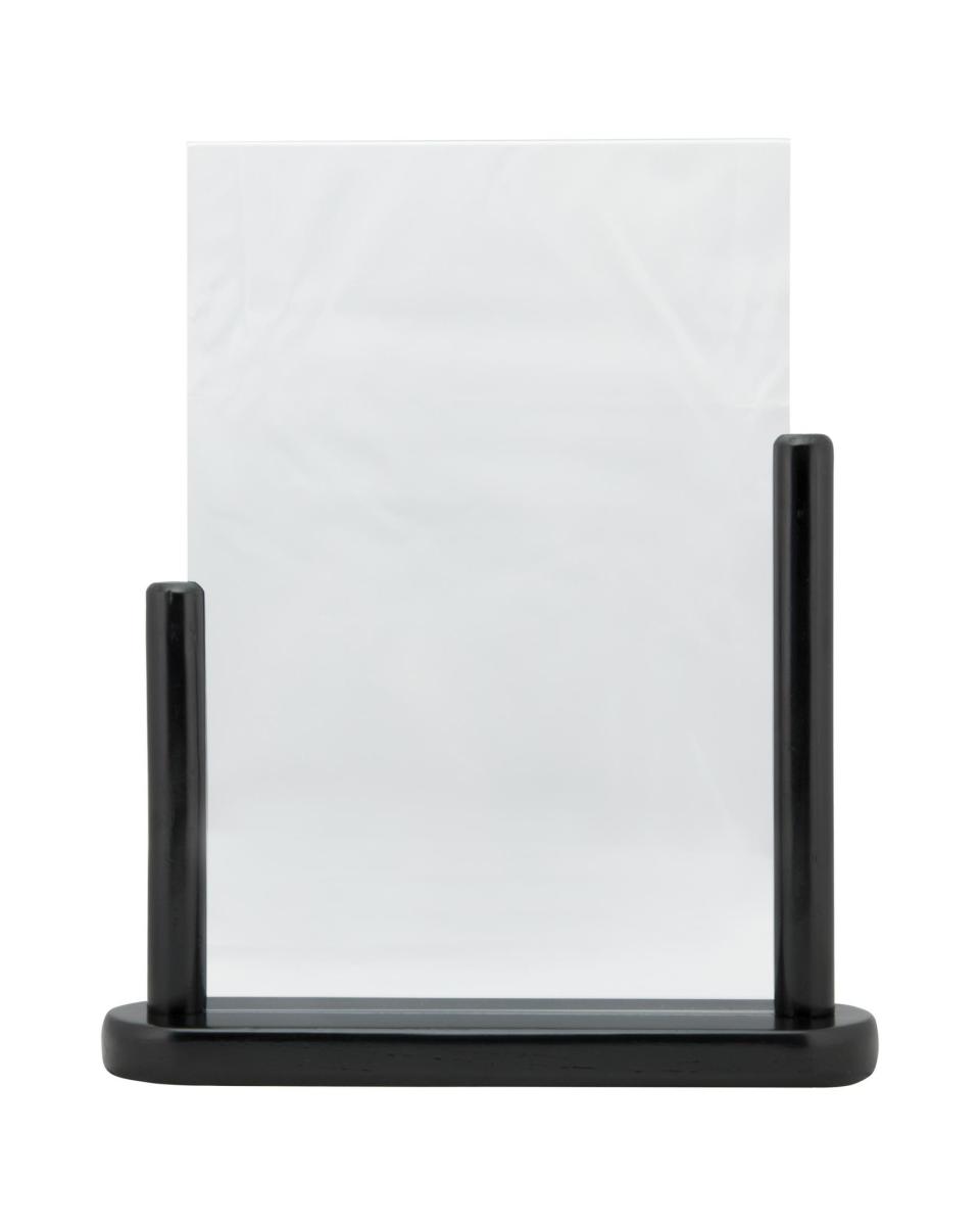 Poster Frame - A4 - Houten Voet - Zwart - Acryl - H 32.3 x B 27.1 CM - Securit