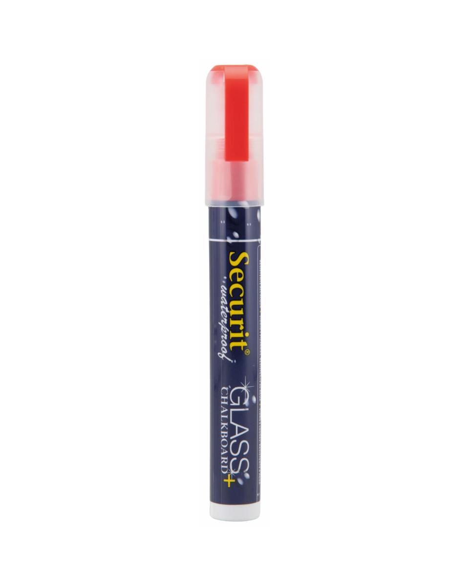 Kreidemarker - gemeißelte Spitze - wasserfest - rot - 2-6 MM - Securit