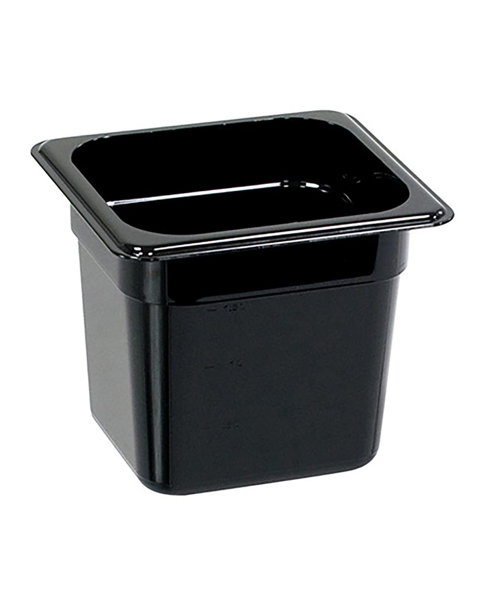 Gastronormbehälter - Polycarbonat - Schwarz - 1/6 GN - 150 mm - G-Line