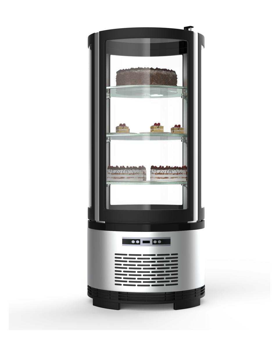 Vitrine für gekühltes Gebäck - 100 Liter - Edelstahl - G-Line