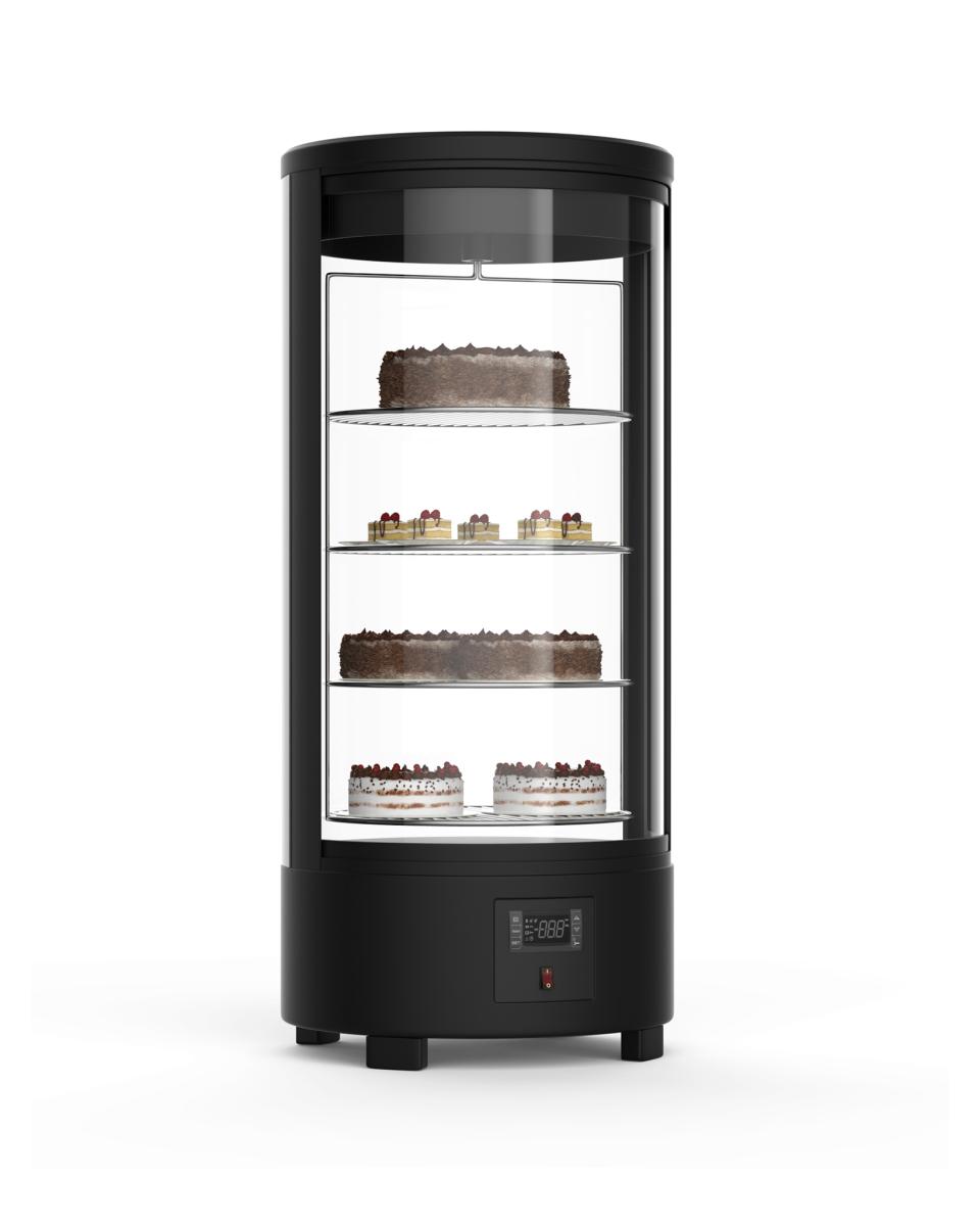 Vitrine für gekühltes Gebäck - 72 Liter - Schwarz - G-Line