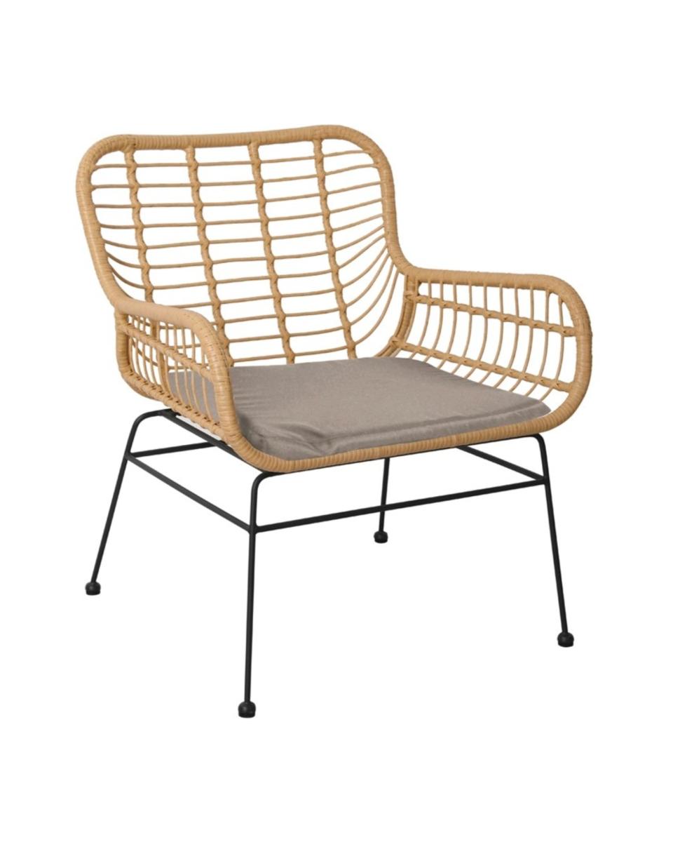Terrassen Lounge-Stuhl - Rattan - Inklusive Kissen