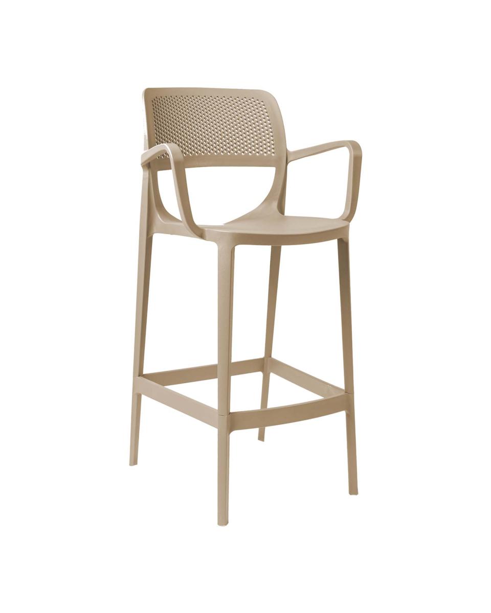 Terrassen-Barhocker - Milan - Cappuccino - Kunststoff - G-Line