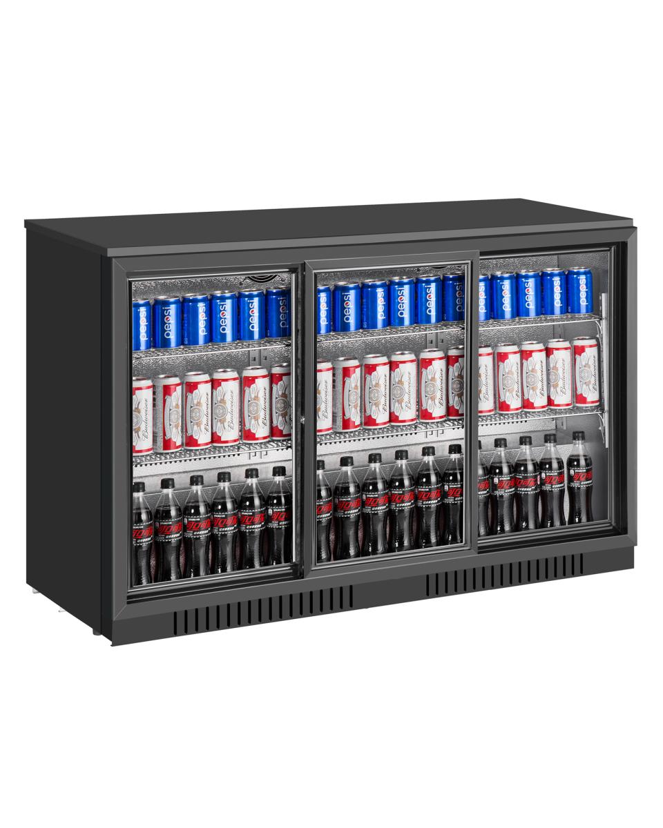 Getränkekühlschrank - 320 Liter - 3 Schiebetüren - Schwarz - G-Line