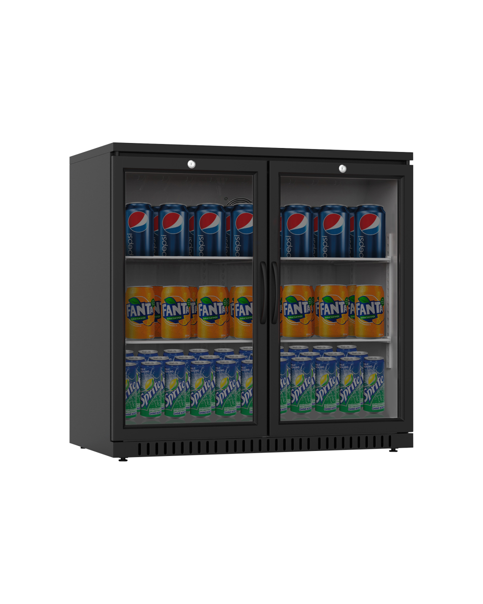Getränkekühlschrank - 210 Liter - 2 Türen - Schwarz - G-Line