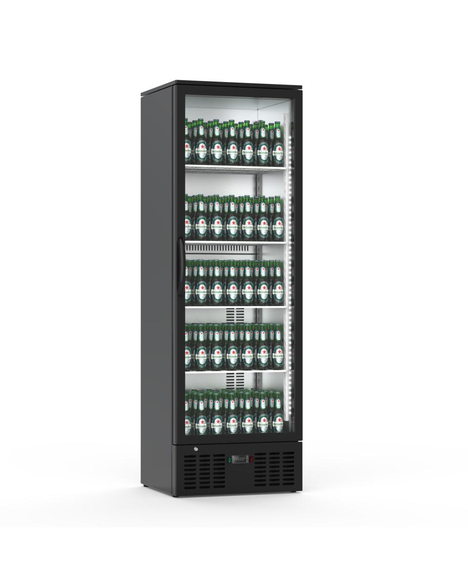 Kühlschrank-Glastür – 235 Liter – Schwarz – Aluminium – G-Line