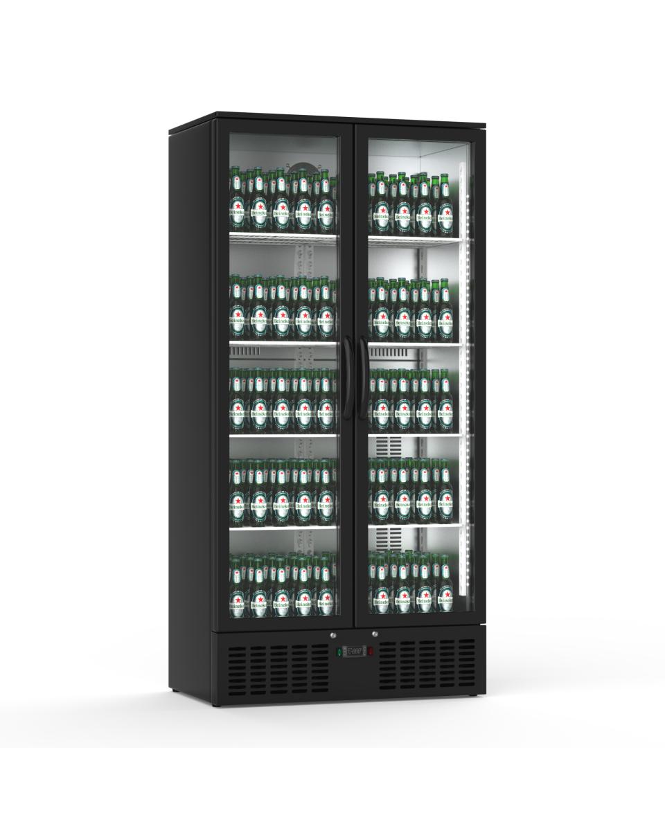 Kühlschrank-Glastür – 385 Liter – Schwarz – Aluminium – G-Line