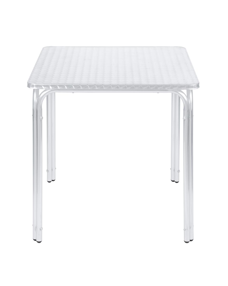 Terrassentisch - 70x70 cm - Bistro - Chrom - Stapelbar - Aluminium - G-Line