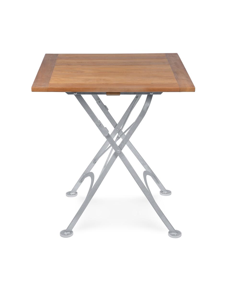 Terrassentisch - 80 x 80 CM - Teak - Gusseisen - G-Line
