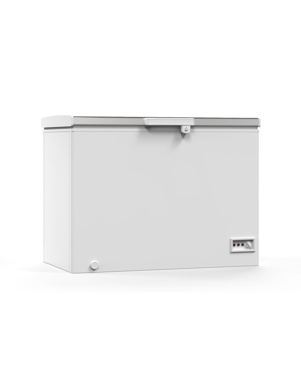 Gastronomie-Gefrierschrank – 300 Liter – Weiß – Edelstahldeckel – G-Line