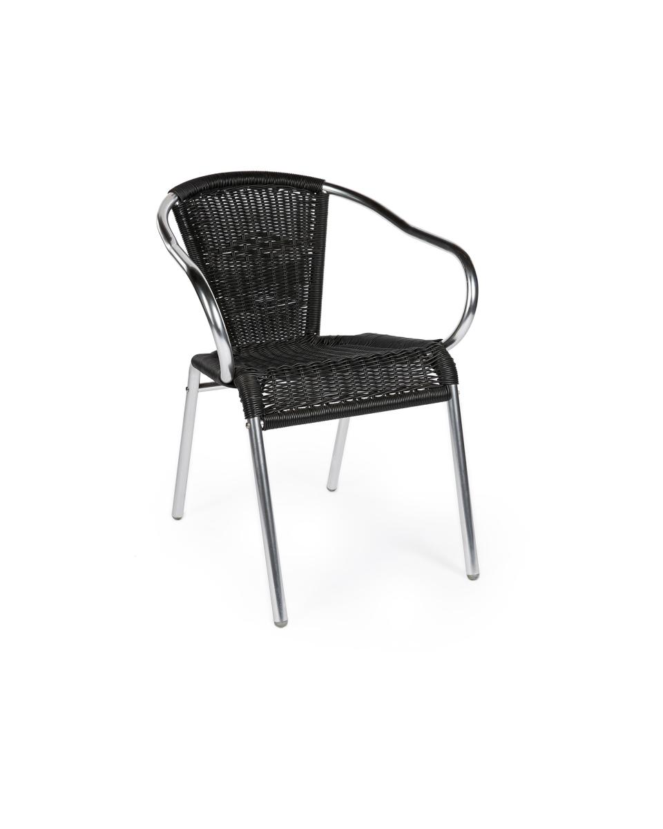 Terrassenstuhl - Cannet - Schwarz - Aluminium - G-Line