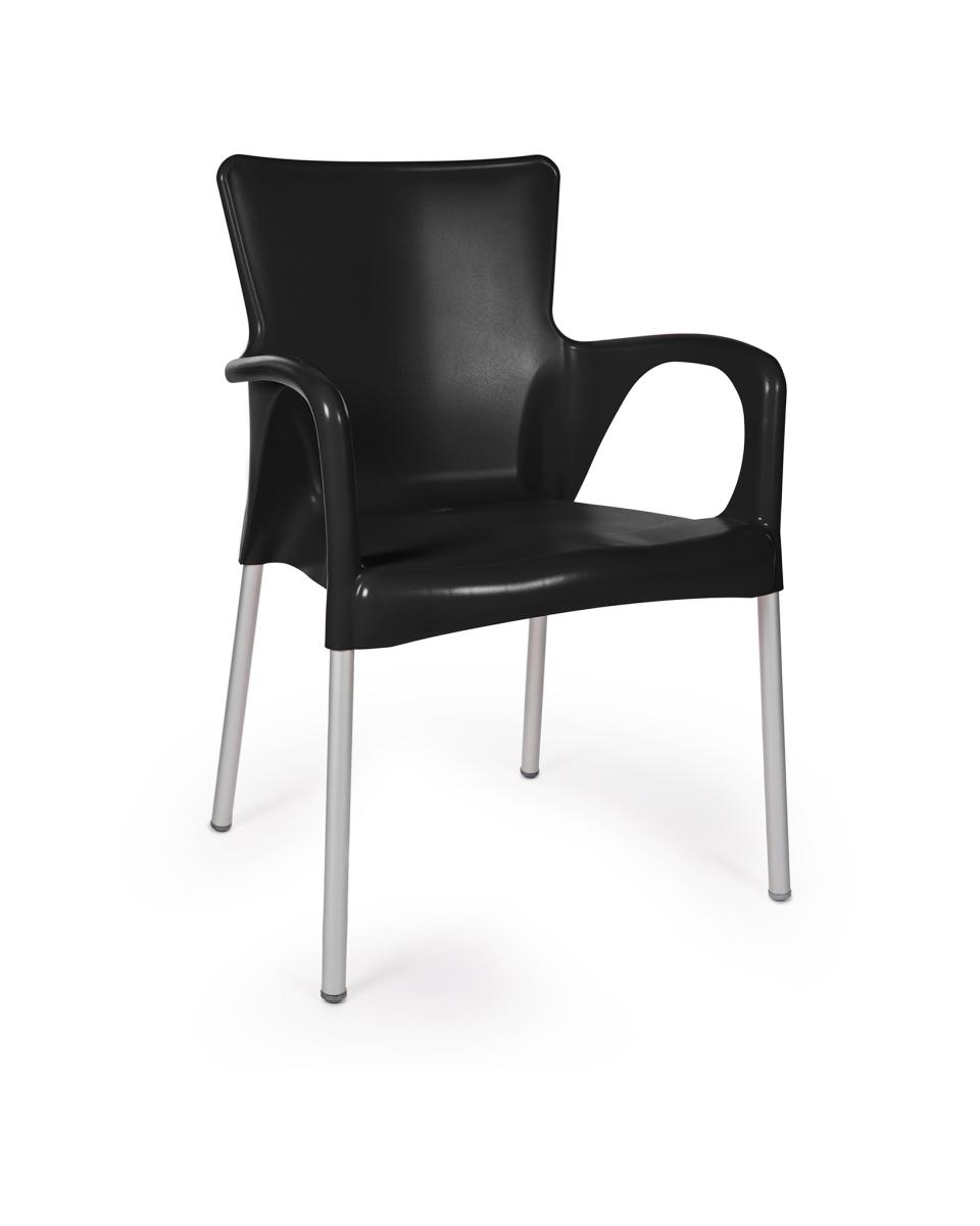 Terrassenstuhl - Anny - Schwarz - Polyethylen - G-Line