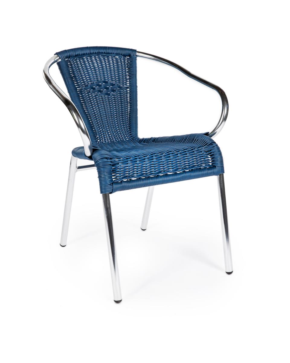 Terrassenstuhl - Cannet - Blau - Aluminium - G-Line