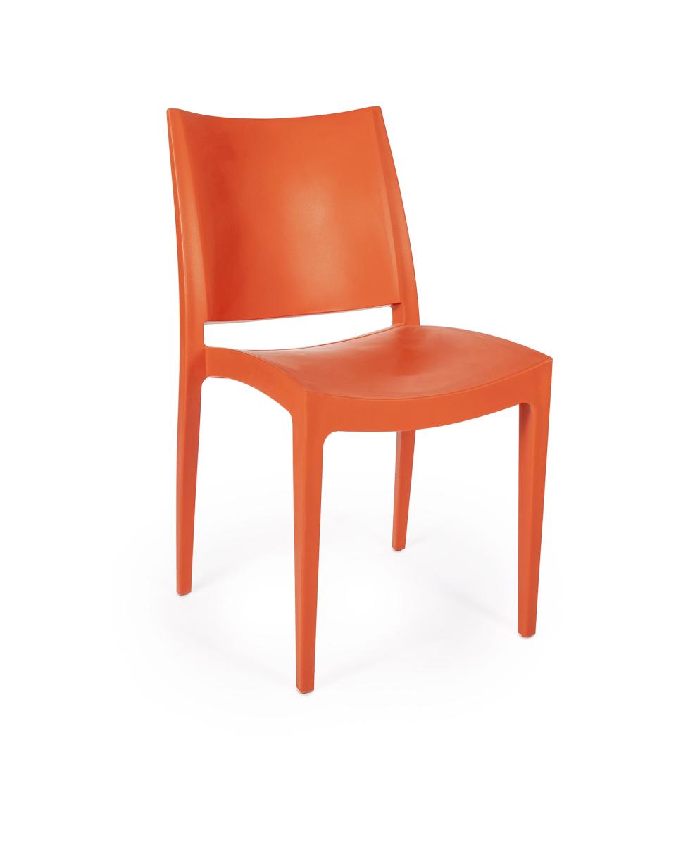 Terrassenstuhl Lotus - Stapelbar - Orange - G-Line