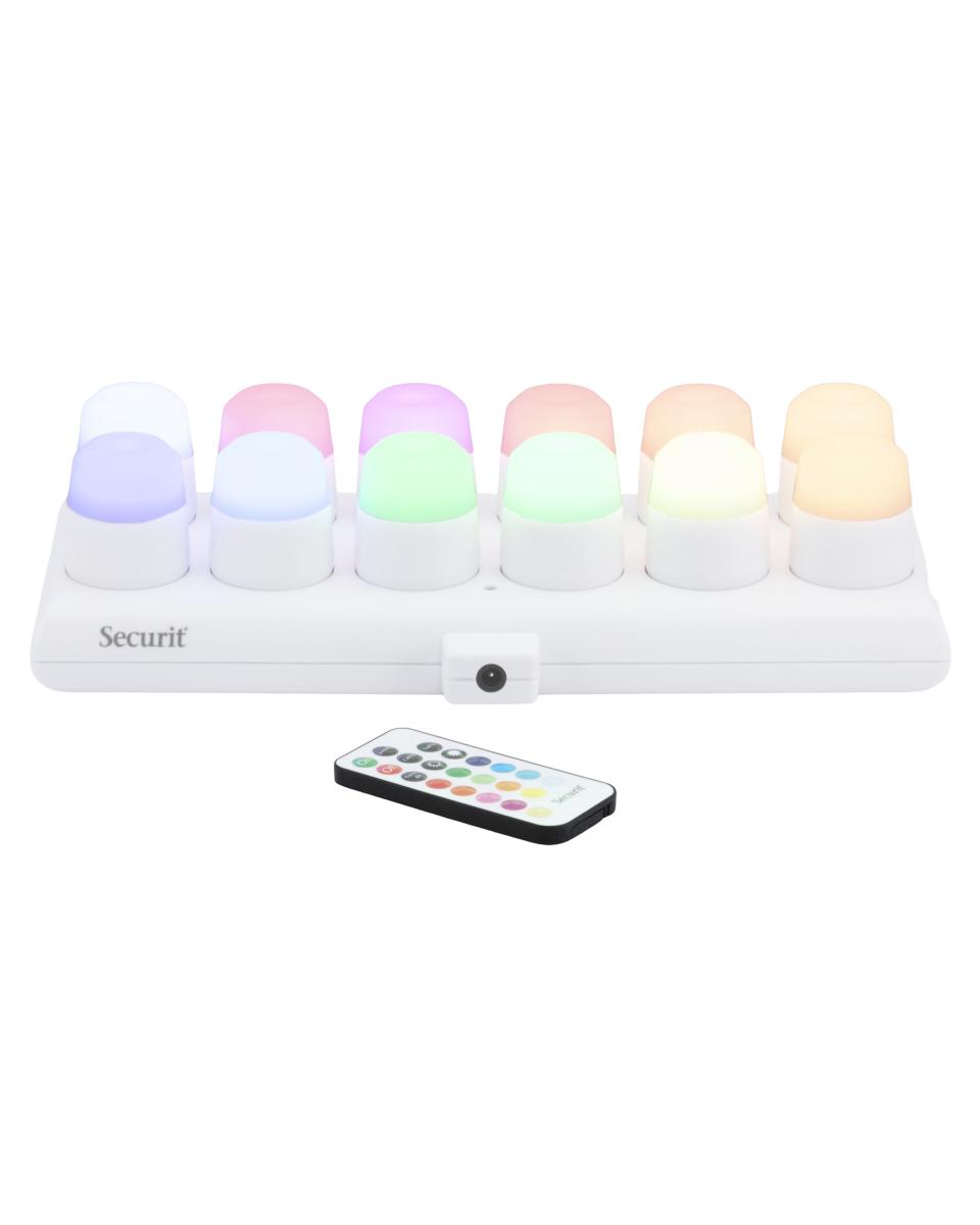 Teelicht-Set - Amsterdam - Led - 12 Farben - Securit