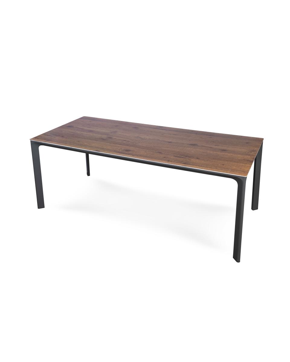 Beistelltisch Terrace - Platte in Holzoptik - Gestell Aluminium - G-Line