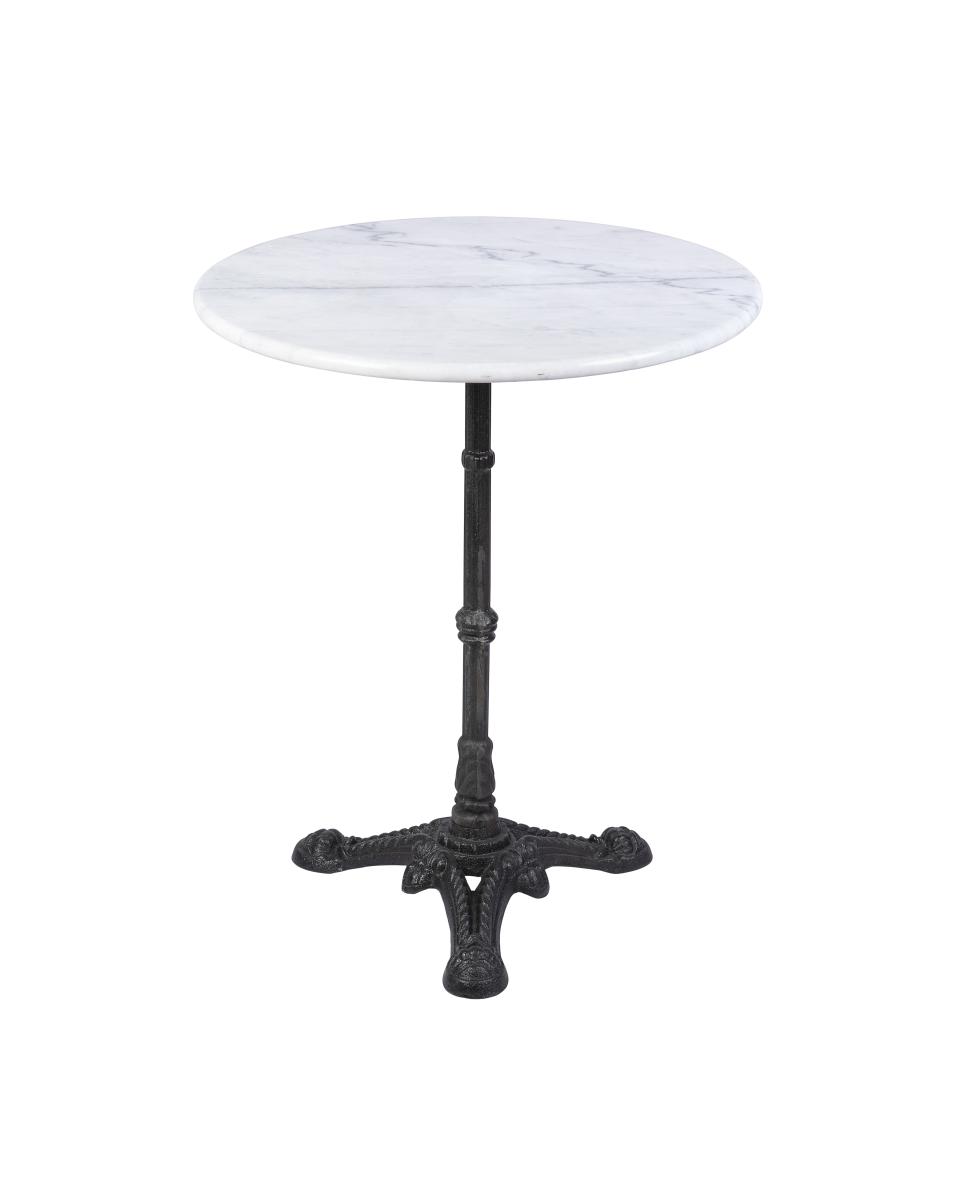 Terrassentisch - Marmor - 3 Teens - Rund - H 72 x Ø 70 CM - Schwarz / Weiß - G-Line