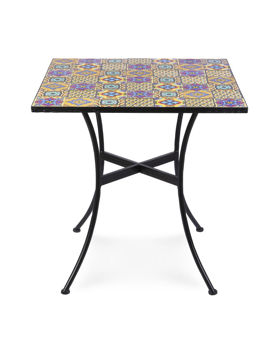 Terrassentisch Spanien - Schwarz - H 72,5 x B 70 x T 70 CM - G-Line