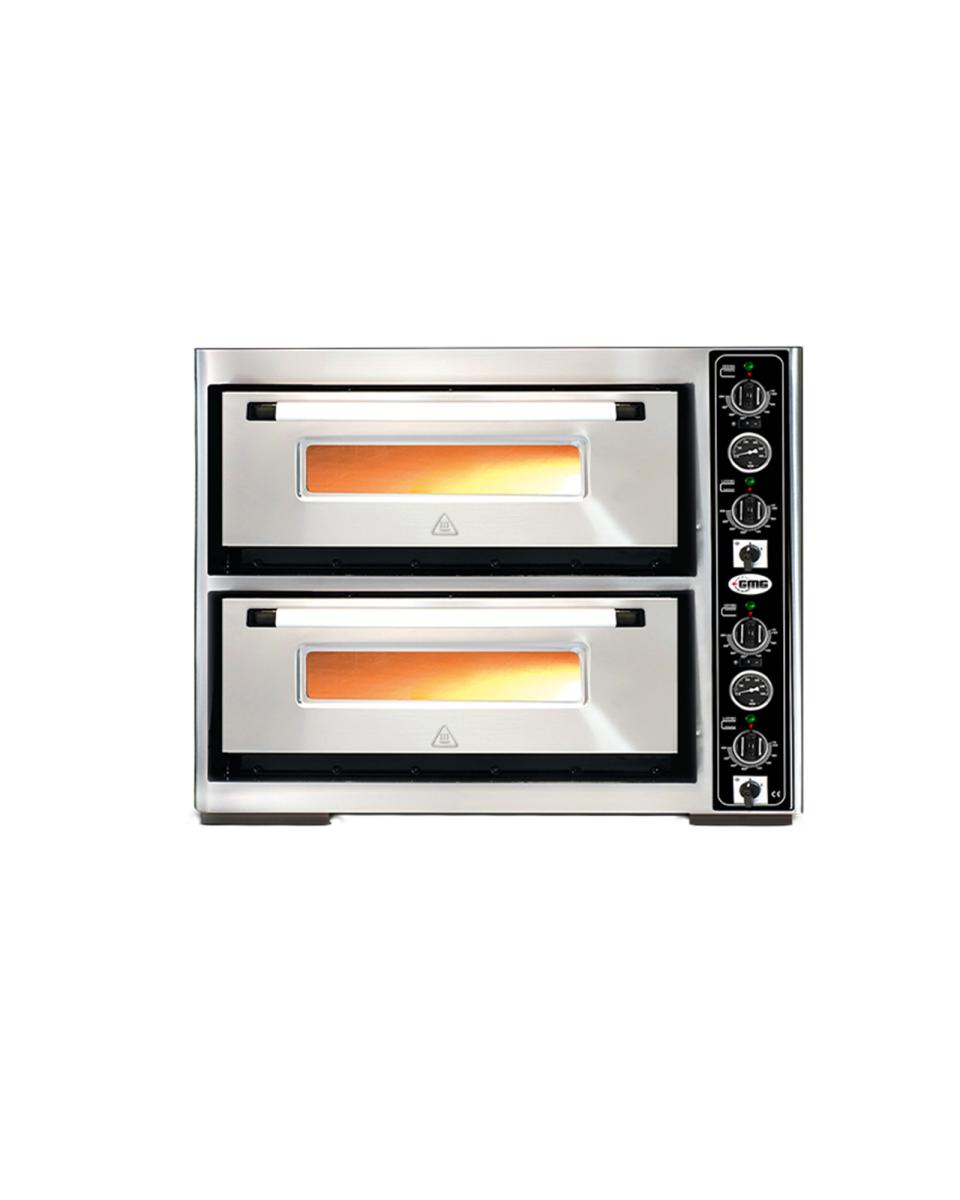 Pizzaofen - Elektrisch - 8 x Ø34 cm - H 76 x 97 x 80 cm - 10000W - 400V - GMG - PF7070DE-T