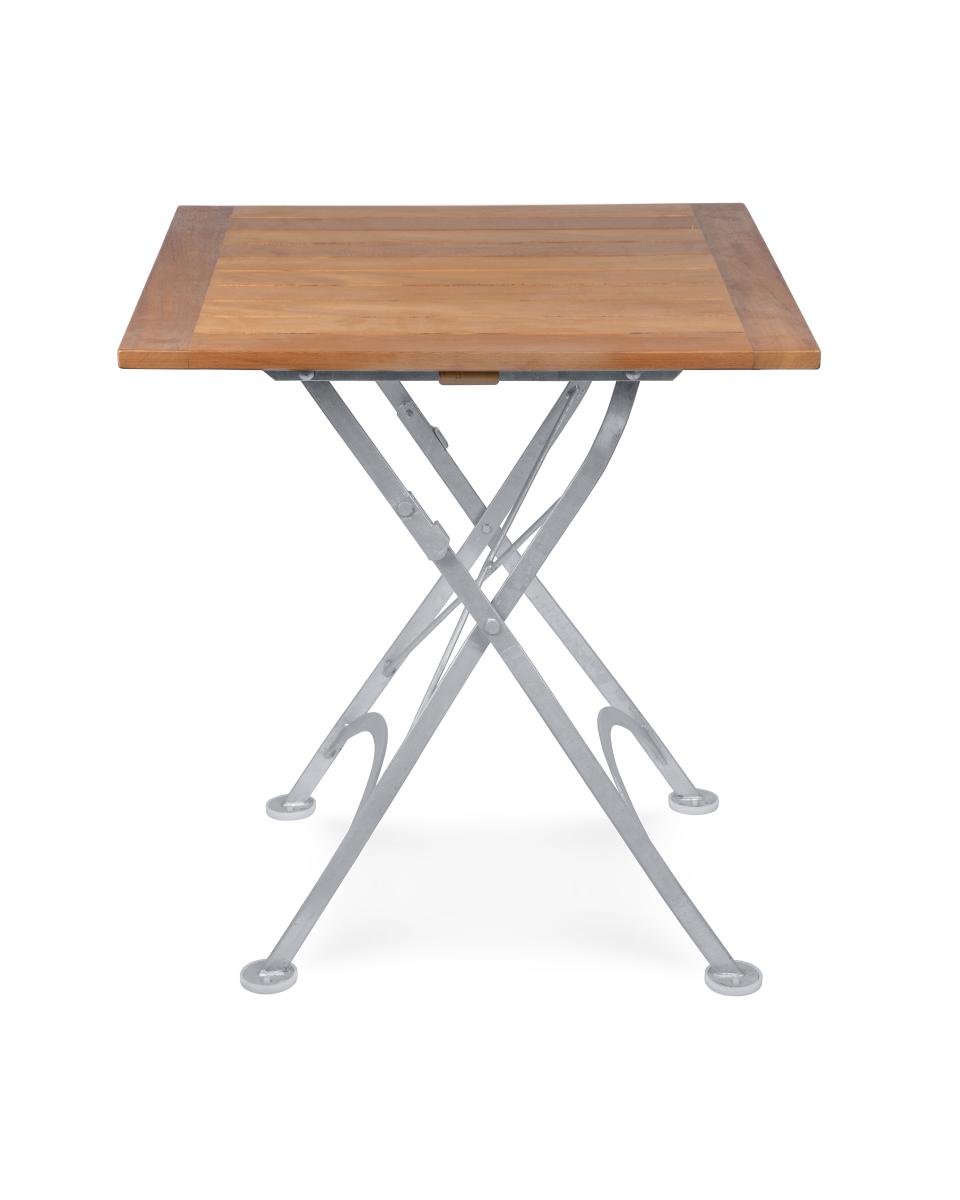 Terrassentisch - 70 x 70 CM - Teak - Gusseisen - G-Line