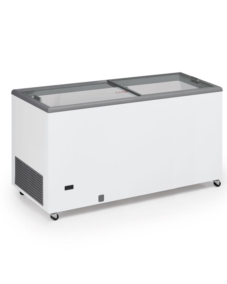 Eisvitrine - Glasschiebedeckel - 500 L - Weiß - 230V - G-Line