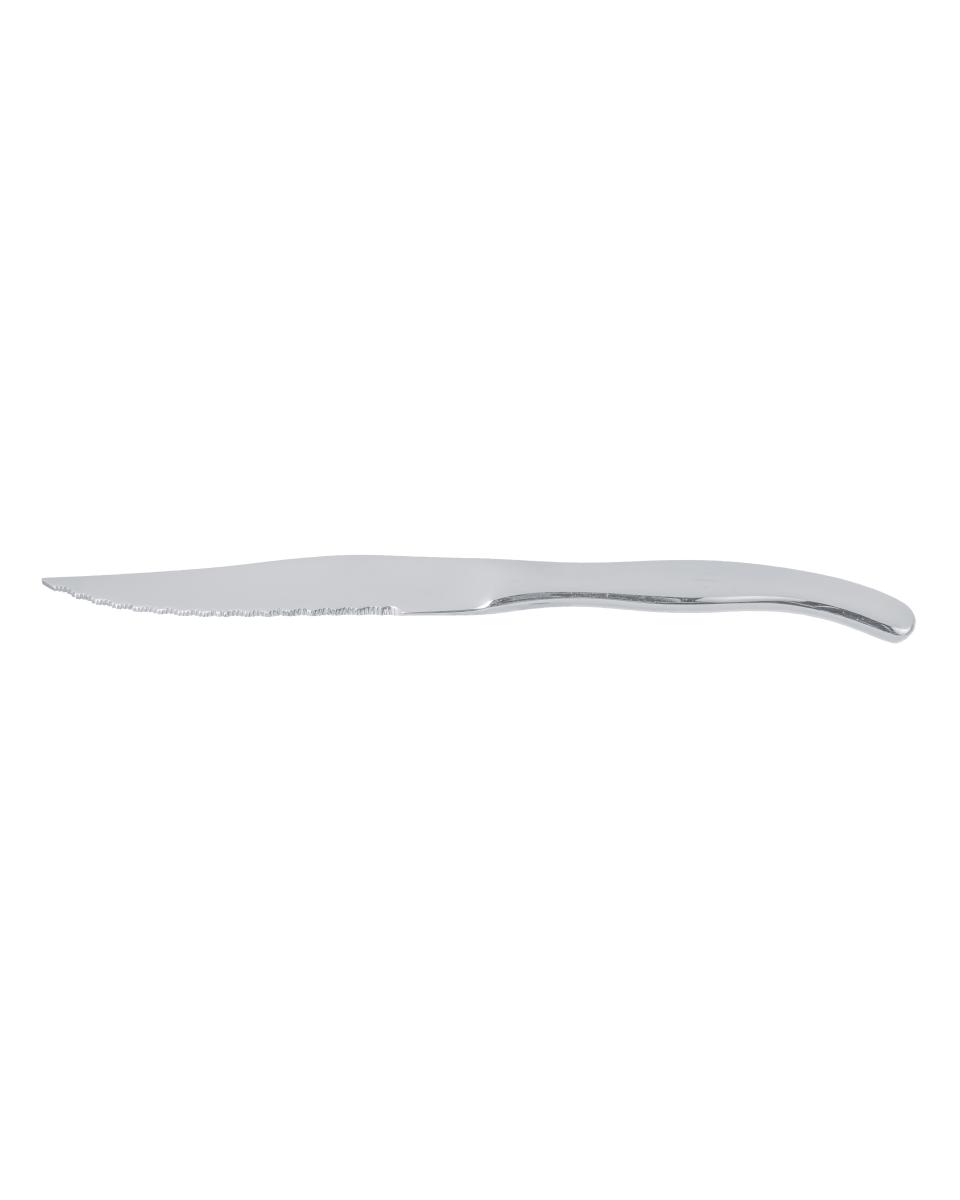 Steakmesser - 23 CM - Griff aus Edelstahl - Chuletero - G-Tableware - 6 Stück - G-Linie