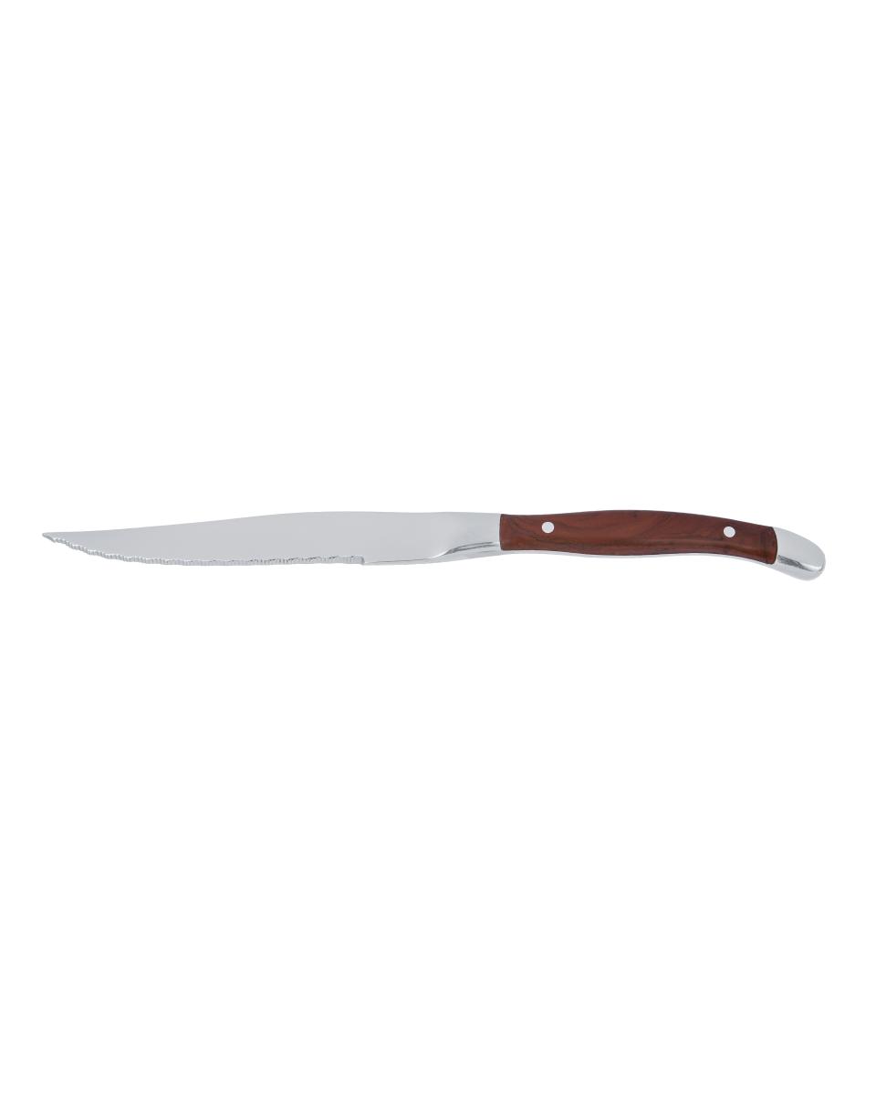 Steakmesser – 23,2 cm – brauner Griff – Chuletero – G-Tableware – 6 Stück – G-Linie